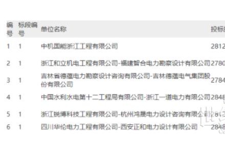 浙江温岭行政事业单位屋顶光伏发电建设项目工程总承包（EPC）开标结果公示