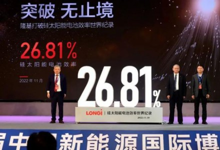 26.81%！隆基绿能打破全球硅太阳能电池效率世界纪录